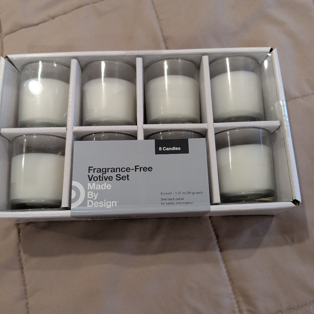 Made By Design Fragrance-Free Votive Candle Set - White